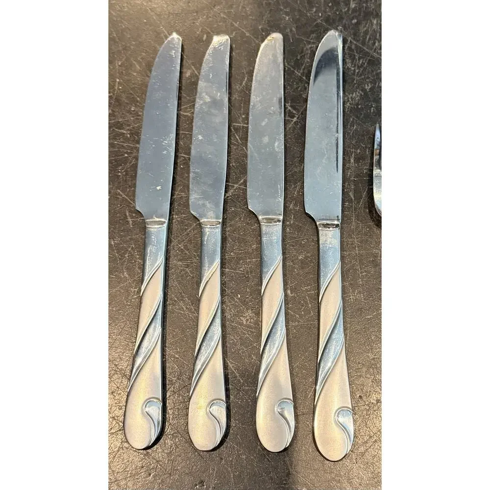 Hampton Silversmiths Jaclyn Smith Bella Frost Flatware (Lot of 15) Replacements